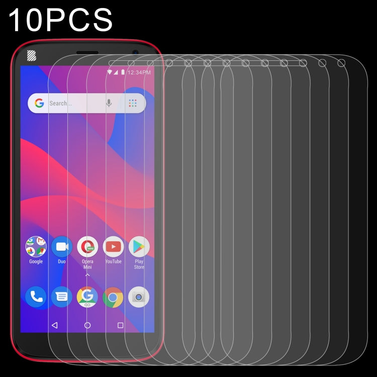 10-pack tempered glass screen protectors with 2.5D curved edges, clear 9H film