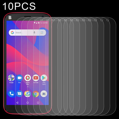 10-pack tempered glass screen protectors with 2.5D curved edges, clear 9H film