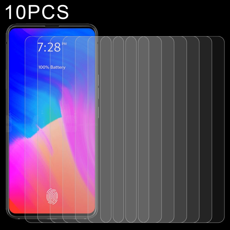 10-pack 2.5D 9H tempered glass screen protector film, stacked protective layers