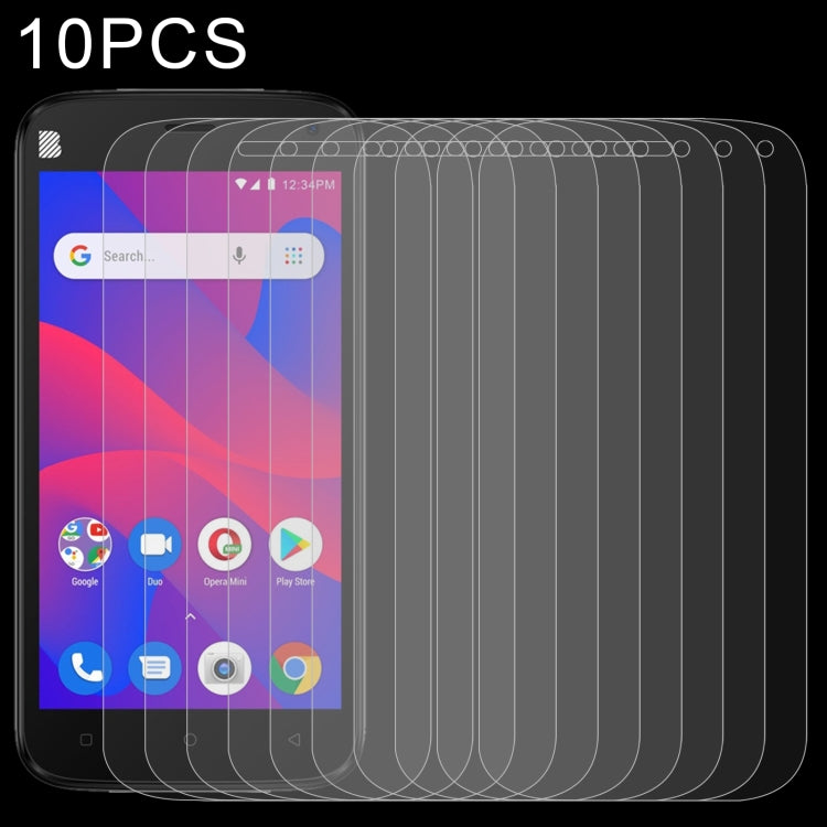 10-pack clear 2.5D 9H tempered glass screen protectors with curved edge design