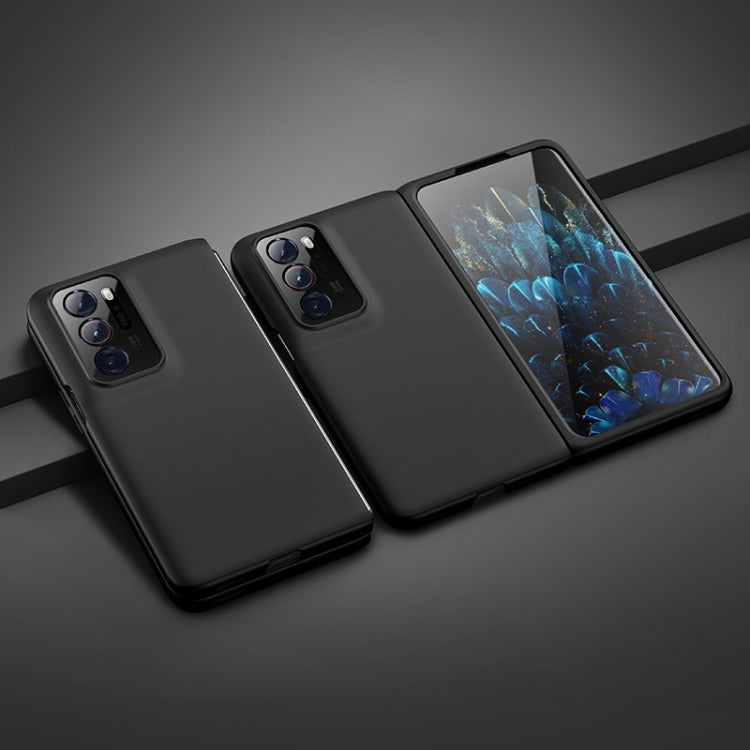 Black PC phone case for OPPO Find N with raised camera cutouts