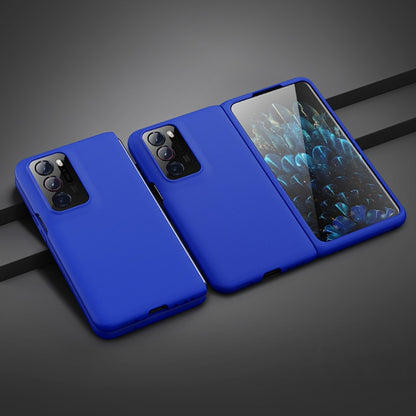 Blue PC phone case for OPPO Find N with raised camera cutouts