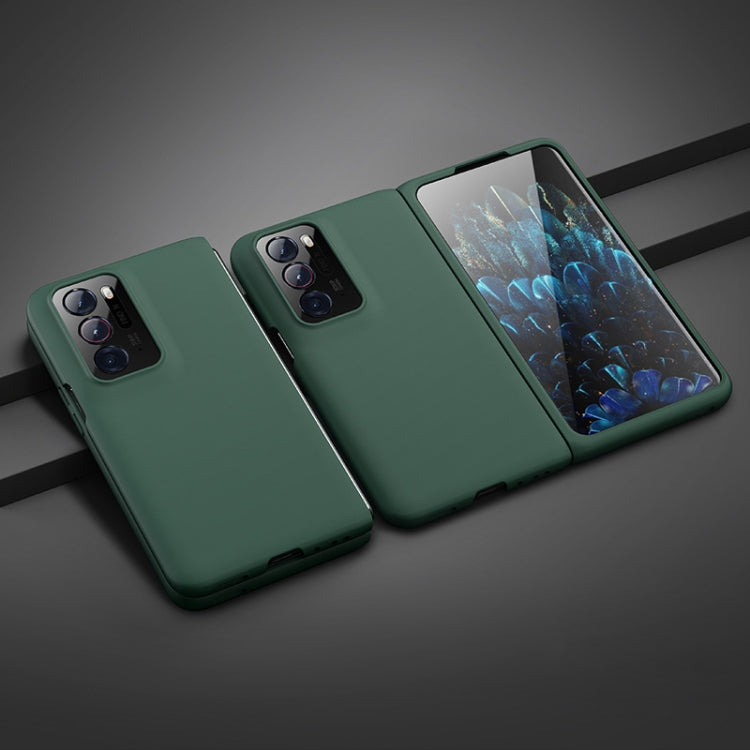 Green PC phone case for OPPO Find N with raised camera cutouts