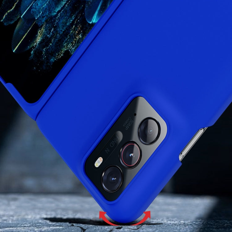 Blue PC phone case for OPPO Find N with raised camera cutouts