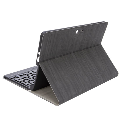Tree-texture leather folio case with kickstand and partially open keyboard