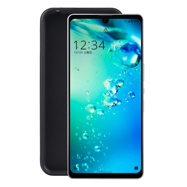 Pudding Black TPU phone case for Sharp Aquos Air/Aquos Zero6, front view