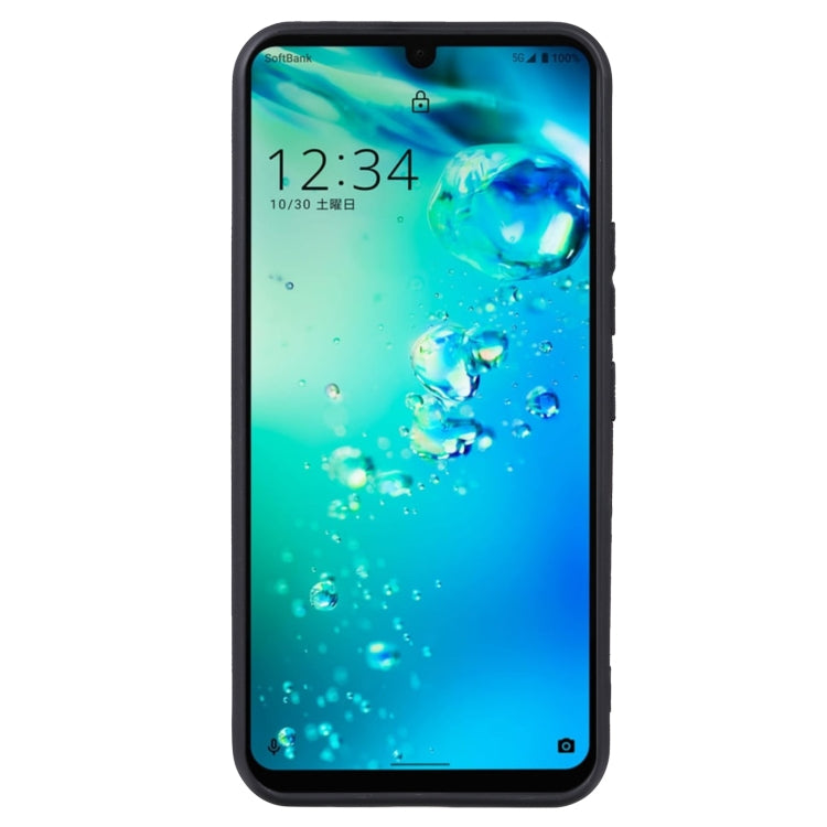 Pudding Black TPU phone case for Sharp Aquos Air/Aquos Zero6, centered front view