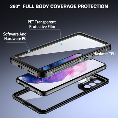 Black shockproof waterproof phone case with full-body coverage and precise button openings