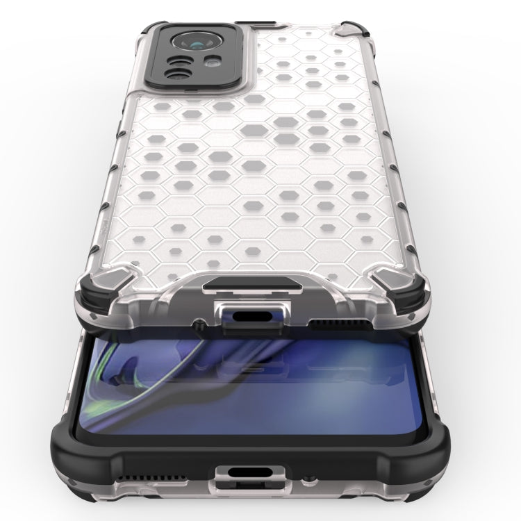 White hex honeycomb shockproof phone case with front and back coverage