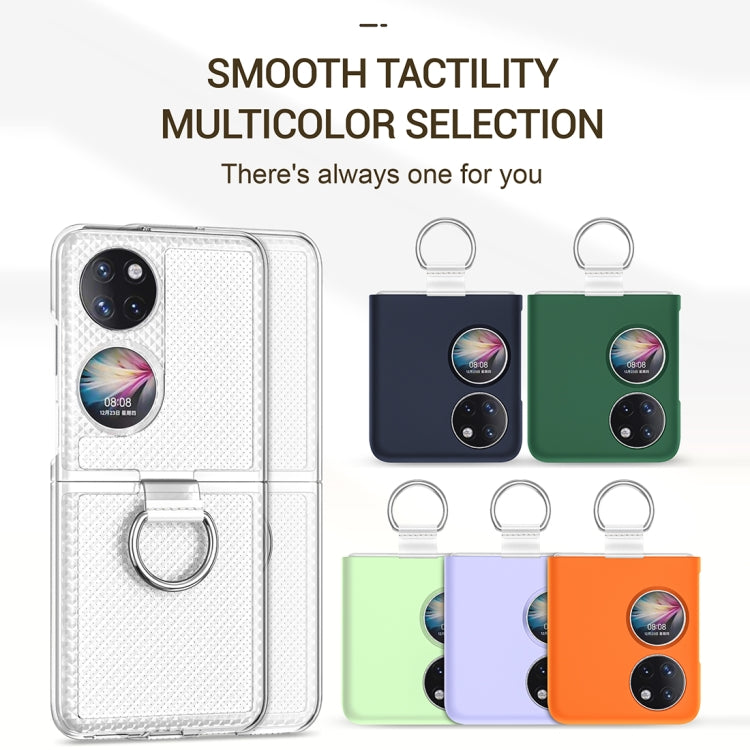 Assorted clear and colored phone cases with circular ring holders