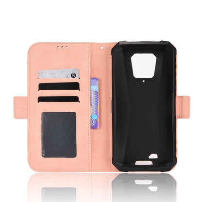 Pink leather wallet phone case open view with card slots and protective front cover