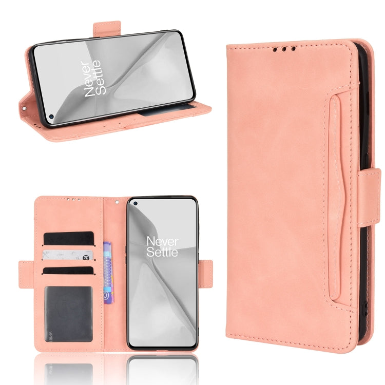Pink leather-pattern phone wallet case with flip cover and inner card slots