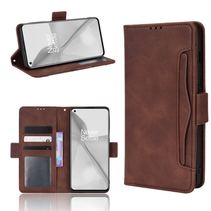 Brown leather-pattern flip phone wallet case with side strap and card window