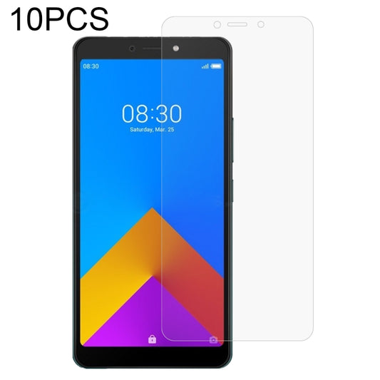 Tempered glass screen protector set with 2.5D curved edges, clear front cover film.
