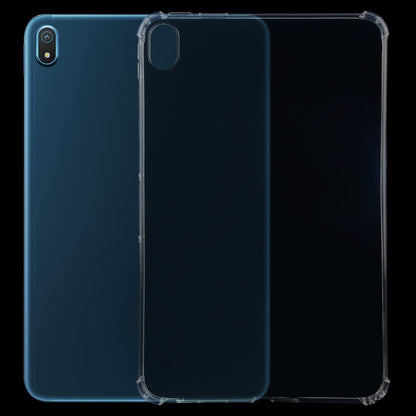 Transparent TPU tablet case with shockproof four-corner protection and open side ports