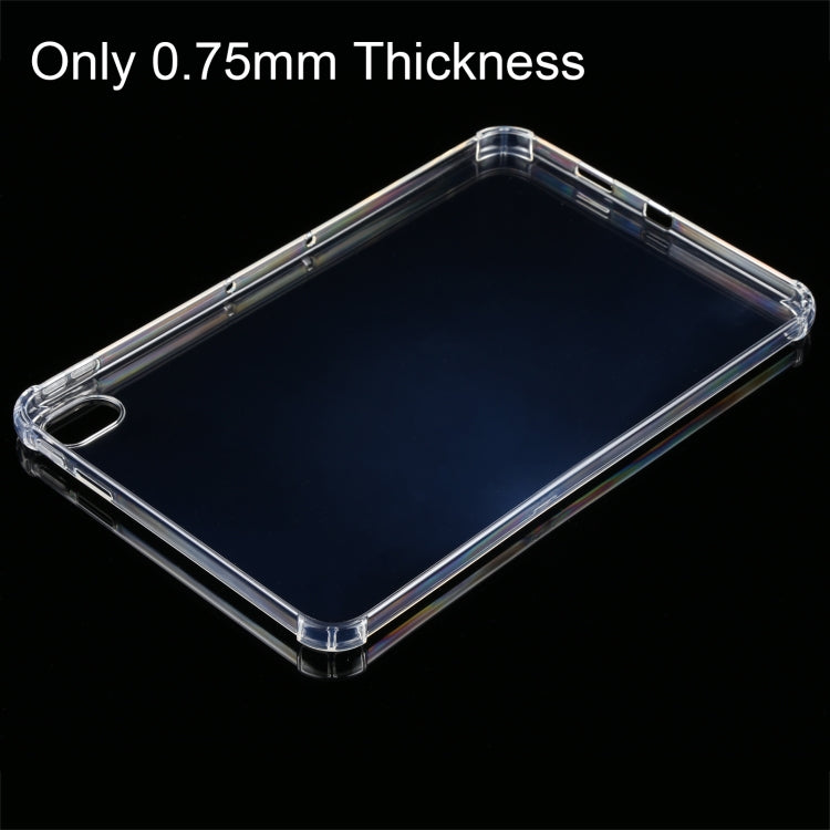 0.75mm clear TPU tablet case with slim raised corner frame