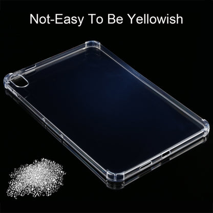 Clear TPU tablet case with transparent finish and shockproof corner bumper edges