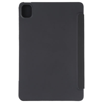 Black tablet case with camera cutout and slim cover on the front