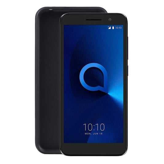 Black TPU phone case with cutouts and raised edges for screen and camera