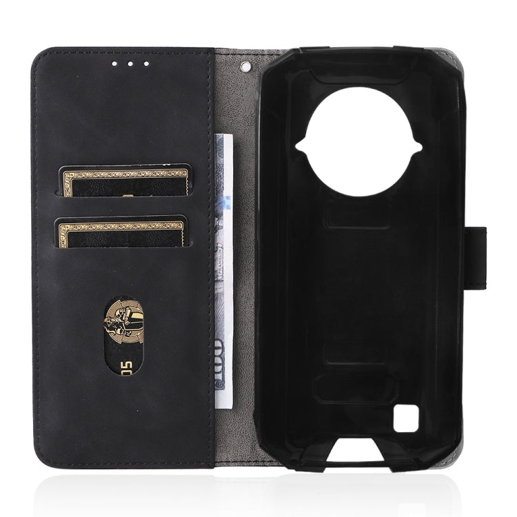 Black PU folio phone case with card slots, camera cutout, and protective phone shell