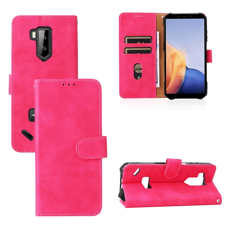 Rose PU wallet phone case with magnetic buckle, card slots, and kickstand.