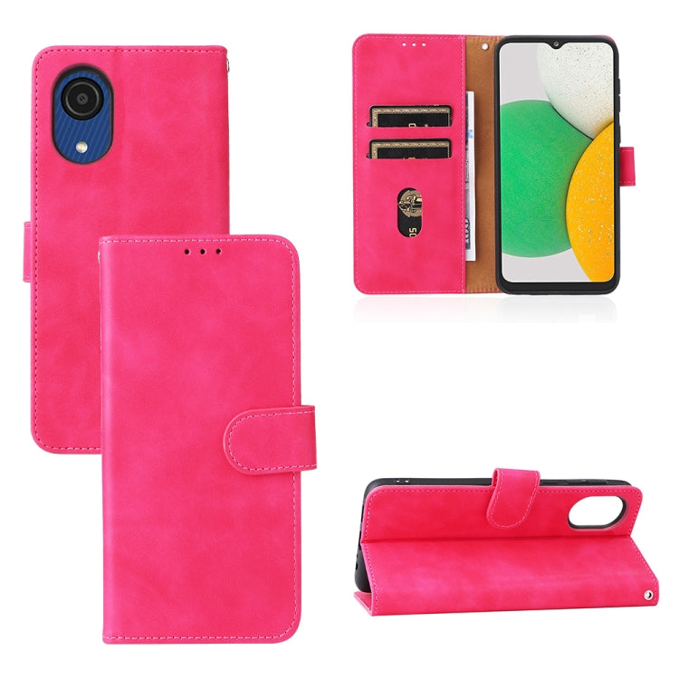 Rose PU wallet phone case with magnetic buckle, card slots, and camera cutout.