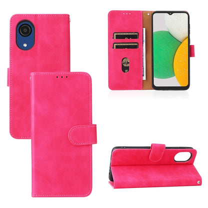 Rose PU wallet phone case with magnetic buckle, card slots, and camera cutout.