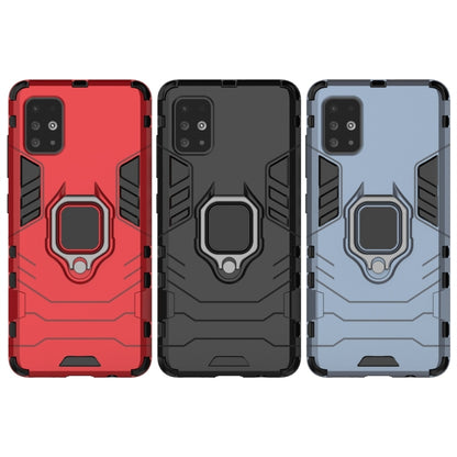 Rugged shockproof phone case set with magnetic ring holder, red black and navy blue