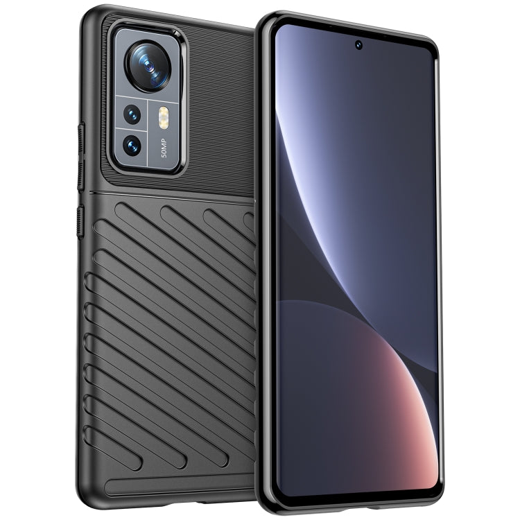 Black TPU phone case with textured grip and raised camera lens protection