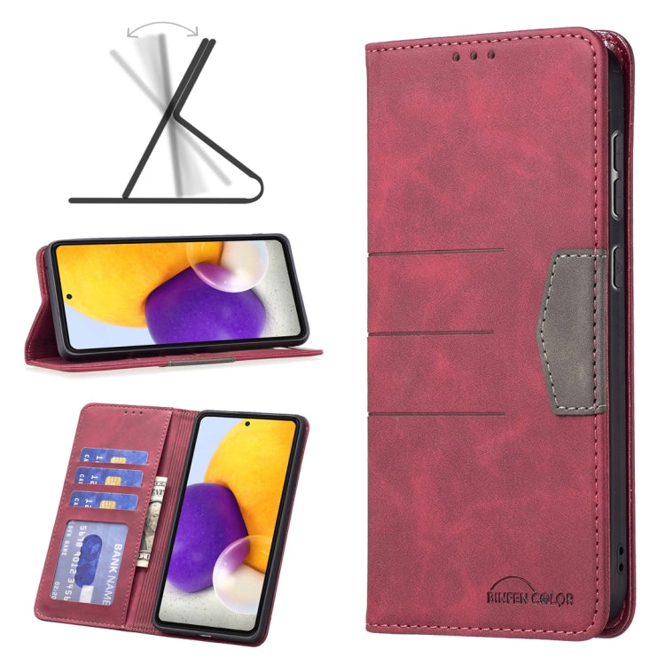 Red magnetic wallet-style leather phone case with card holders and open flip