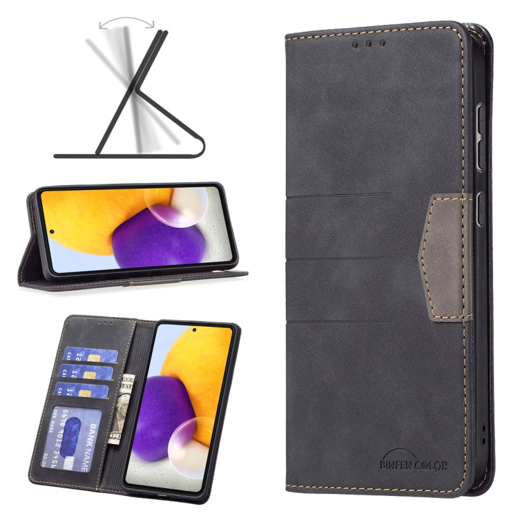 Dark gray leather wallet phone case with stitched folio, side card slot window