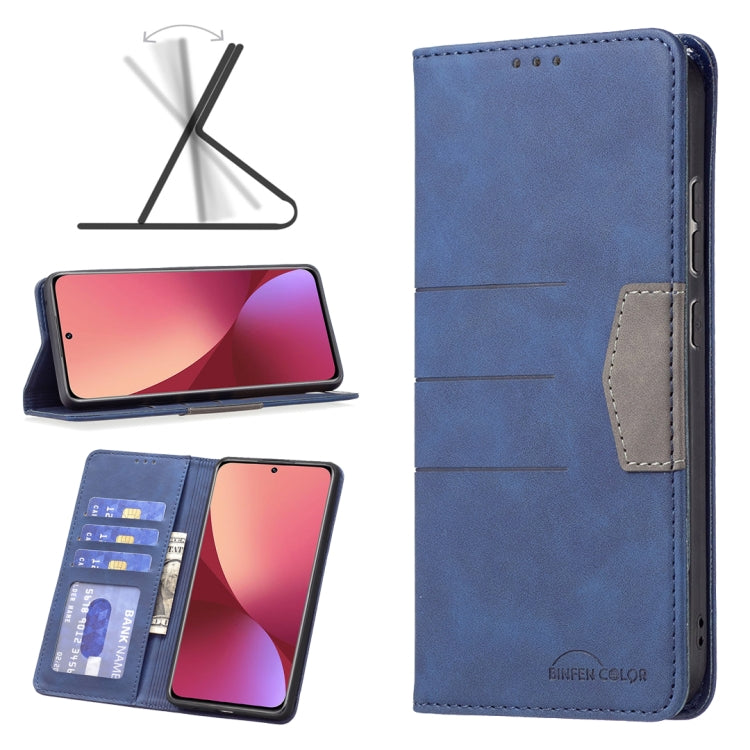 Blue leather wallet phone case with stitched folio and side card slot window