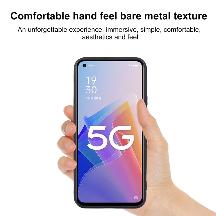 TPU phone case for OPPO A96 5G, pudding black, gripped front with raised edges