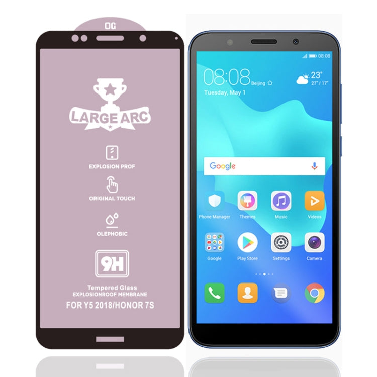 9H tempered glass screen protector with full-screen coverage, shown with phone home screen