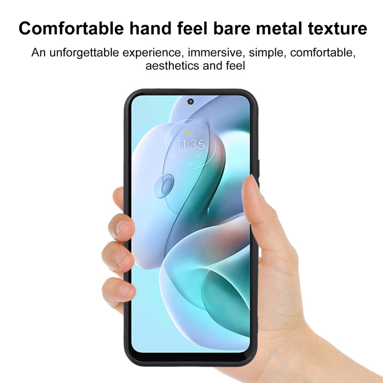 Black TPU phone case on smartphone, held in hands