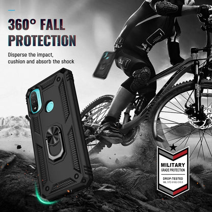 Rugged shockproof phone case with impact protection, black