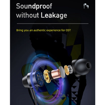 Black wired in-ear earphones with dual earbuds and USB-C cable connection