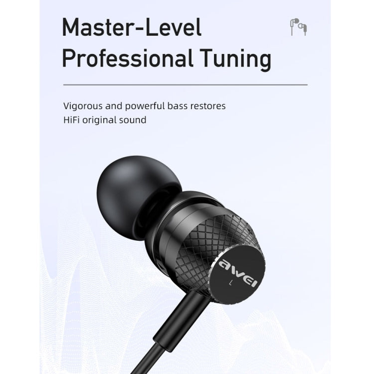 Black in-ear earbud with textured housing and angled nozzle