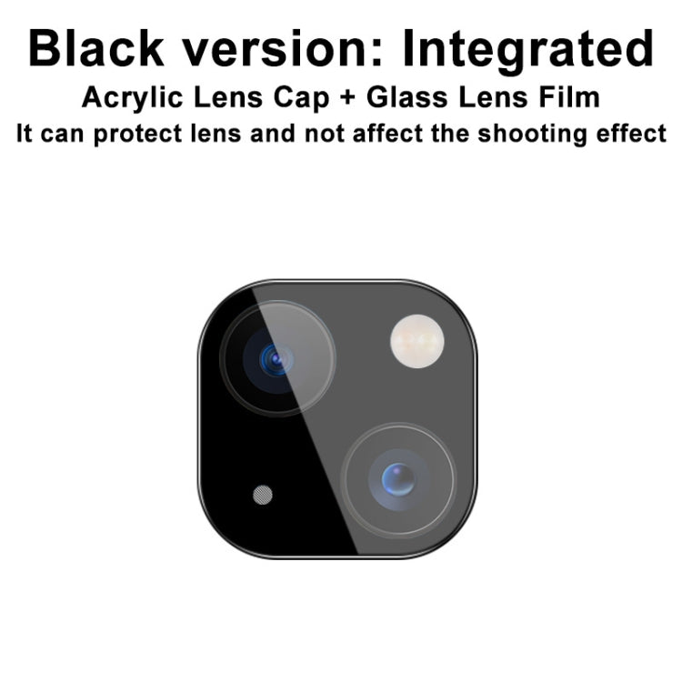Black integrated rear camera lens tempered glass film over camera lenses, front view
