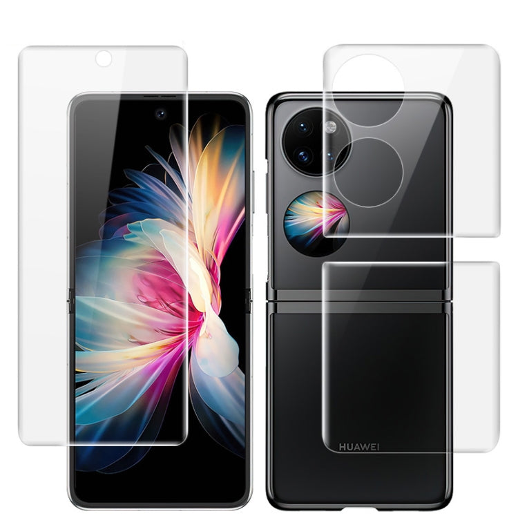 Curved hydrogel screen protector set for Huawei P50 Pocket, front and back films