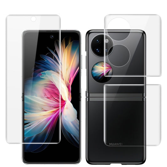 Curved hydrogel screen protector set for Huawei P50 Pocket, front and back films