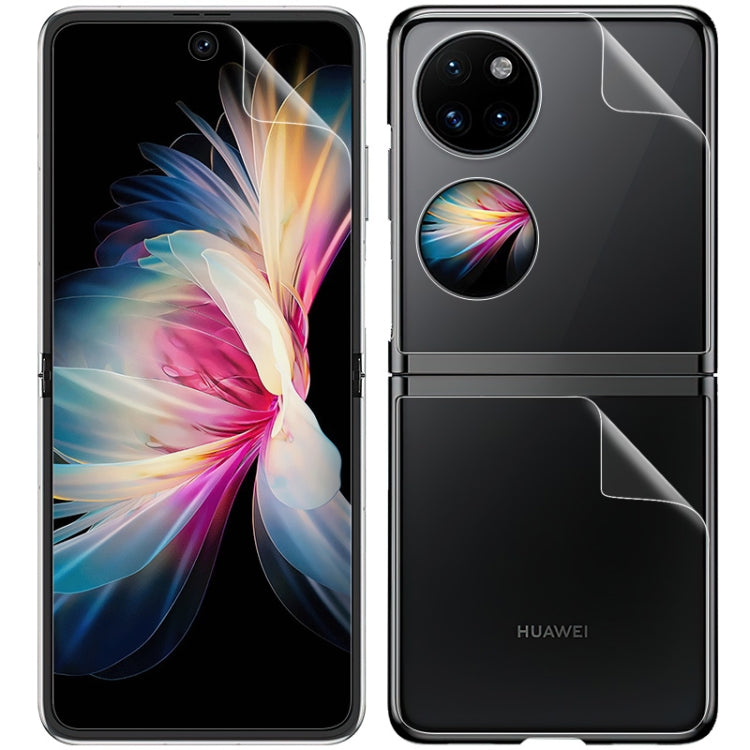 Curved hydrogel screen protector set for Huawei P50 Pocket, front screen and rear camera film