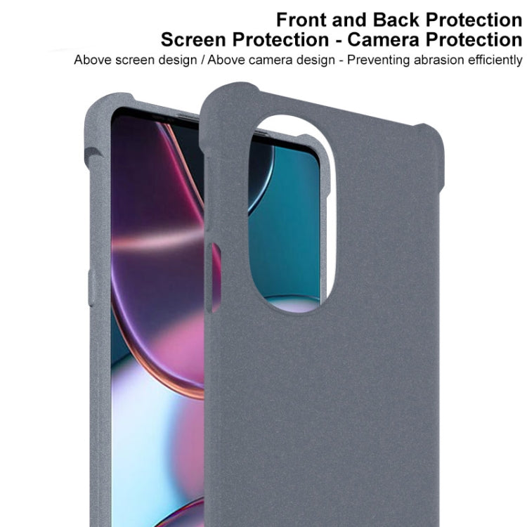 Shockproof TPU phone case, matte grey, with front screen guard and camera cutouts