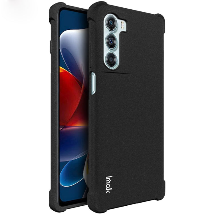 Shockproof TPU phone case, matte black, with triple camera cutout and side button opening