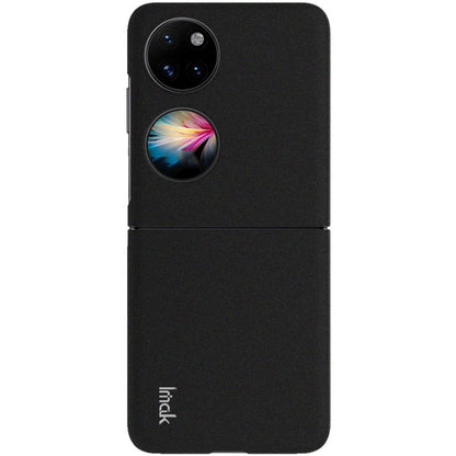 Black frosted hard phone case for Huawei P50 Pocket with round camera opening and grip
