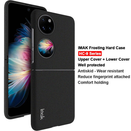 Black frosted hard case for Huawei P50 Pocket with camera cutout and protective bumper