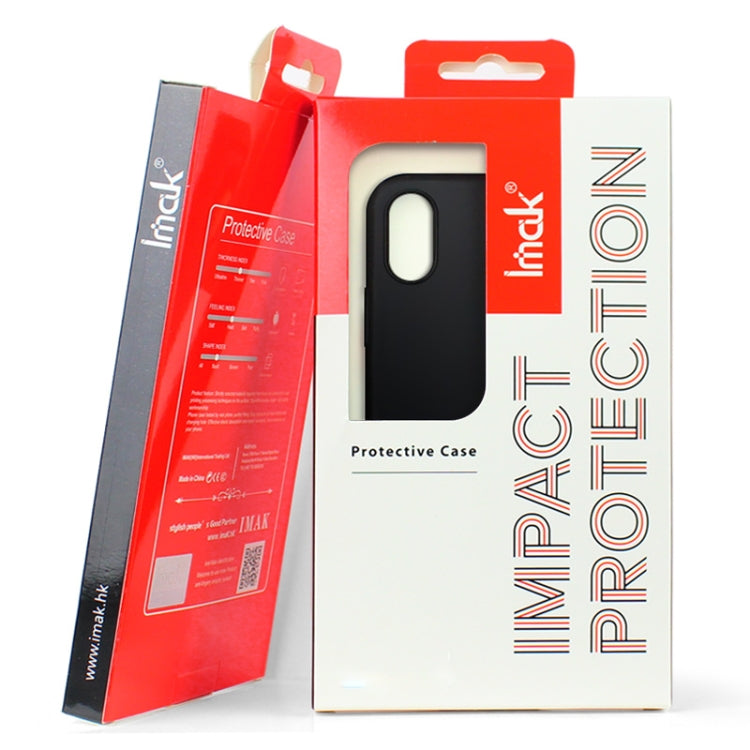 IMAK protective case packaging with red and black frosted hard case insert for Huawei P50 Pocket