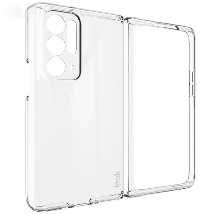 Clear protective phone case, open front and back view with camera openings