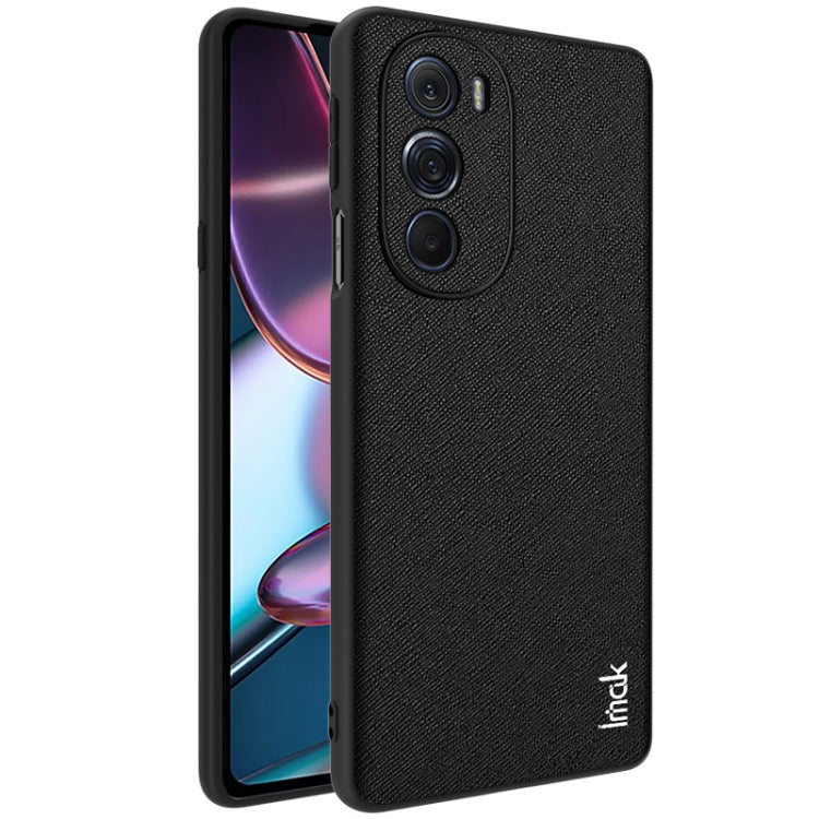 Black textured phone case with camera cutouts and raised edges for protection