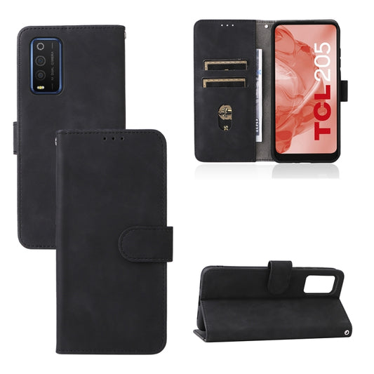 Black magnetic buckle leather phone case with card slots and flip cover
